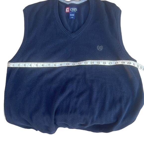 Chaps Navy Blue Sweater vest size large (42) - Picture 4 of 7